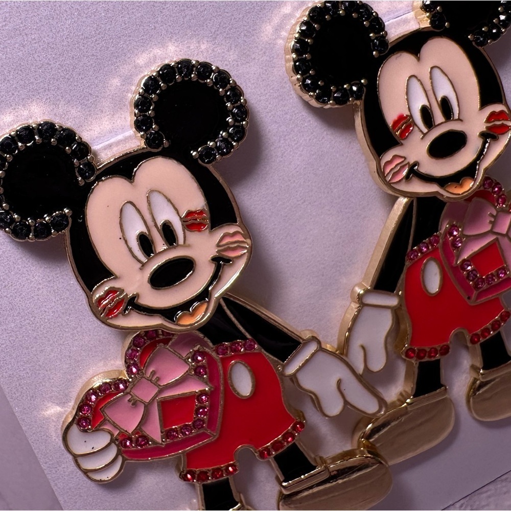 BaubleBar x Disney Valentine Mickey earrings NWT - Picture 5 of 7